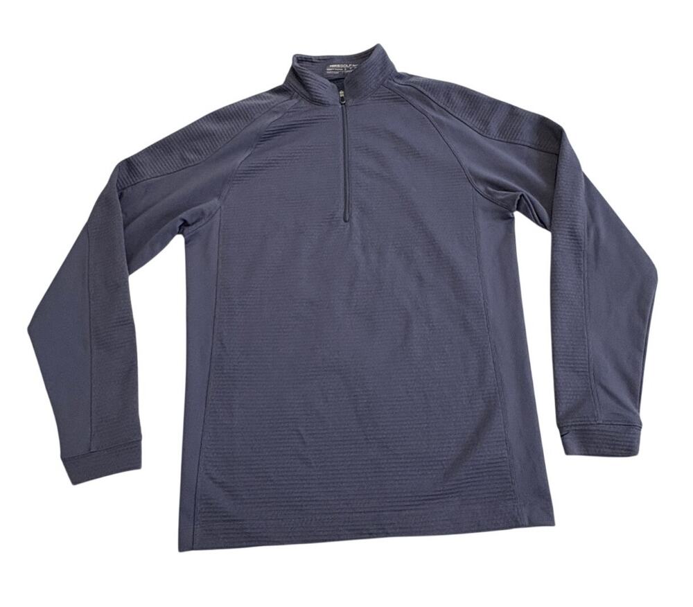 Nike Golf 1/4 Zip Pullover NikeFit Therma Long Sleeve Blue Mens Small Athletic